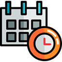 Calendar, time, date, Schedule, interface, Administration, Organization, Calendars, Time And Date Black icon