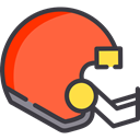 helmet, Protection, equipment, sports, American football, Sportive, Sports And Competition Tomato icon
