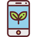 touch screen, mobile phone, cellphone, smartphone, technology, Ecology And Environment SaddleBrown icon