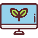 Multimedia, Computer, monitor, screen, Device, Imac, technology, electronic, electronics, Ecology And Environment SkyBlue icon