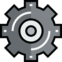 settings, industry, configuration, cogwheel, Gear, Tools And Utensils DimGray icon