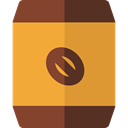 Coffee, food, Beans, Coffee Shop, Coffee Bag, Coffee Beans, Food And Restaurant Goldenrod icon