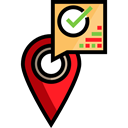 Check, Gps, pin, placeholder, map pointer, Map Location, Map Point Black icon