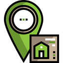 Home, house, Gps, pin, placeholder, Map Point, signs, real estate, map pointer, Map Location Black icon