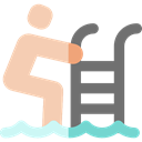 water, sports, Ladder, Swimming Pool, Summertime, Healthcare And Medical Black icon