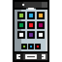 touch screen, mobile phone, cellphone, smartphone, technology, Communications Black icon