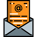 Email, envelope, Multimedia, Message, mail, interface, mails, envelopes, Communications DarkOrange icon
