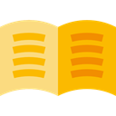 Books, Library, miscellaneous, education, reader, reading, study, ebook Orange icon
