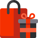 shopping, Bag, shopping bag, Supermarket, Shopper, Commerce And Shopping, Business, commerce OrangeRed icon