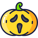 food, fall, Fruit, halloween, pumpkin, horror, Terror, decoration, spooky, scary, autumn Gold icon
