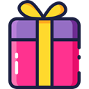 christmas, gift, present, surprise, Christmas Presents, Birthday And Party, birthday DeepPink icon