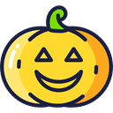 horror, Terror, spooky, scary, halloween, pumpkin, fear Gold icon