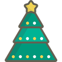christmas, nature, Forest, woods, trees, Christmas tree Black icon