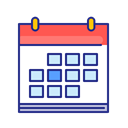 Schedule, Month, plan, Calendar, date, event Black icon