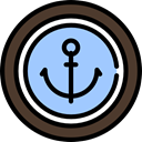Anchor, buttons, tool LightSkyBlue icon