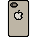 Apple, telephone, mobile phone, cellphone, smartphone, technology, fashion, phone call DarkGray icon