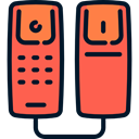 phone receiver, phones, phone call, Telephone Call, telephone, technology Tomato icon
