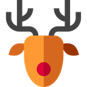 Animal, christmas, winter, Animals, deer, reindeer, mammal Black icon