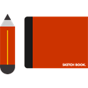 Book, Sketch Firebrick icon