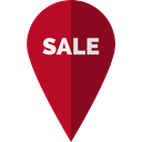 interface, pin, sale, placeholder, signs, map pointer, Map Location, Map Point, Maps And Location Black icon