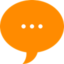 speech bubble, Conversation, Communications, Multimedia, Chat, Communication DarkOrange icon