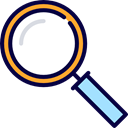 Tools And Utensils, Seo And Web, search, magnifying glass, zoom, detective, Loupe Black icon