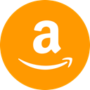 ecommerce, Amazon, round icon, Circle, shopping Orange icon