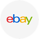 shopping, ecommerce, Ebay, round icon, Circle WhiteSmoke icon
