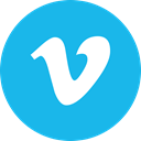 video, Circle, Vimeo, round icon DeepSkyBlue icon