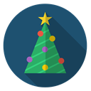 star, green, Tree, decoration, christmas, Chain, xmas DarkSlateGray icon