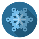 Blue, Snow, christmas, winter, xmas, snowflake, Frost SteelBlue icon