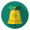 sound, bell, christmas, gold, Holiday, xmas Teal icon