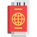 document, Identity, passport, travel, technology, identification Tomato icon