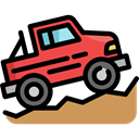 transportation, transport, vehicle, jeep, Automobile, Off Road Black icon