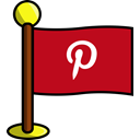 media, flag, Social, networking, pinterest Firebrick icon