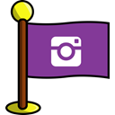 media, flag, photos, Social, networking, Instagram DarkOrchid icon