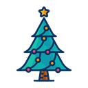 Tree, Decorate, christmas, decoration, Celebrate Black icon