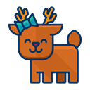 happy, Animal, Forest, deer, reindeer Chocolate icon