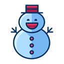 Man, Snow, christmas, winter, snowman Black icon