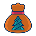 Tree, christmas, gift, present, Bag Chocolate icon