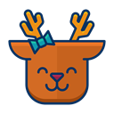 deer, Emoji, reindeer, happy, smile, Emoticon Chocolate icon