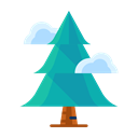 Tree, plant, Cloud, winter, Forest Black icon