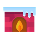 fire, Flame, winter, Cold, fireplace, livingroom Black icon