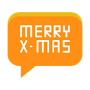 Message, Text, christmas, Conversation, greeting, merry DarkOrange icon