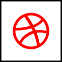 media, Logo, Social, Company, dribbble Red icon