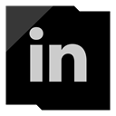 Social, Company, media, Logo, Linkedin Black icon