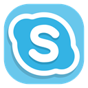 Apps, Skype, Social, media, Android SkyBlue icon