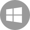 windows, online, Social, media DarkGray icon