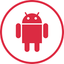 Android, Logos, internet, Social Crimson icon