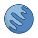 neptune, planet, space SteelBlue icon